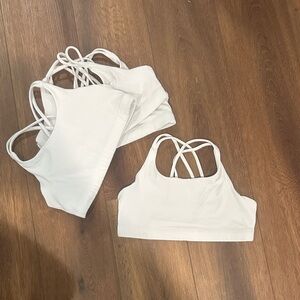 White Strappy Sports Bra (4)/XS